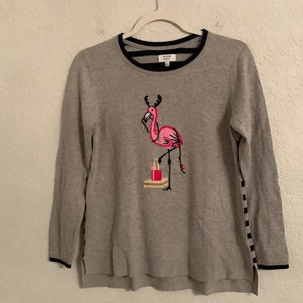 Crow&Ivy Cotton Embroidered Sweater Size S